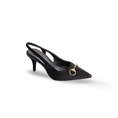 GUCCI WOMEN'S SLINGBACK PUMP WITH HORSEBIT 835976